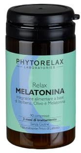 PHYTORELAX Relax Sonno 90 Compresse - Melatonina, Verbena, Escolzia e Olivo - Favorisce Addormentamento e Relax