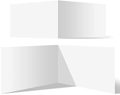 50 Blanko Klappkarten quer DIN A6 148 x 105 mm Bilderdruckpapier matt 300 g/qm Set Papier wählbar