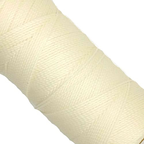 Linhasita Vaxad tråd 100 g/170 m, polyester, 1 mm tjock makramé, 30 färger, vit