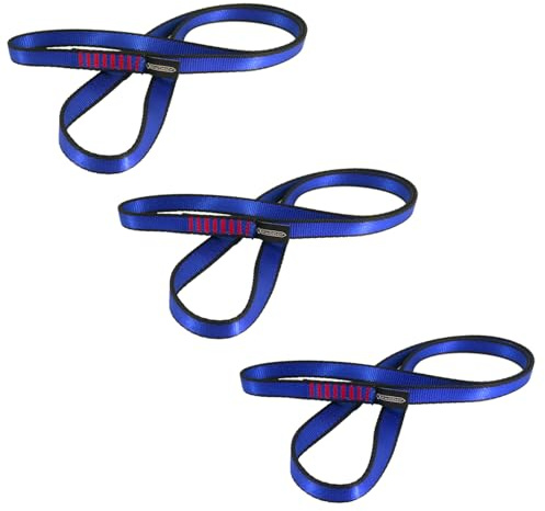 NewDoar CE & UIAA Certified Climbing Sling 16mm Nylon Sling Runners 22KN 4840LB Climbing Utility Cord Rock Climbing,Creating Anchors System,Rappelling Gear,Perfect for Tree Work-Blue/24''(60cm) 3pcs