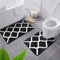 Homaxy rutschfest Badematten Set 2 teilig Weich Hochflor Bad WC Badezimmerteppich Set Mikrofaser Badvorleger Set 2teilig -Schwarz