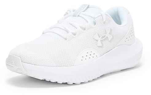 Under Armour Men's Charged Surge 4 Sneaker, (101) White/White/White, 11.5 X-Wide