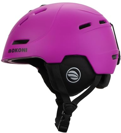 Casco da sci per adulti, casco da snowboard per uomini, donne e giovani, casco certificato per sport sulla neve per sci e snowboard (viola, taglia media: 53,8-57,2 cm)