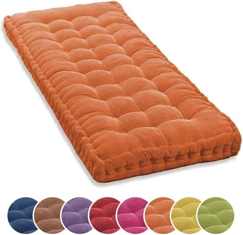 Coussin de Banc Exterieur intérieur 100x40/120x40/140x40/150x50/180x55cm Banc Assise Coussin 8-10cm Jardin Coussin D'assise Epais Coussin de Sol Canapé pour Maison Patio Balançoire(Color 5,50x55cm(19.