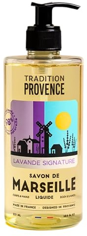 Savon de Marseille Liquide – Lavande Signature | 500 ml | 98% Naturel | Fabriqué en France | Parfum de Grasse | Corps & Mains | Tradition de Provence