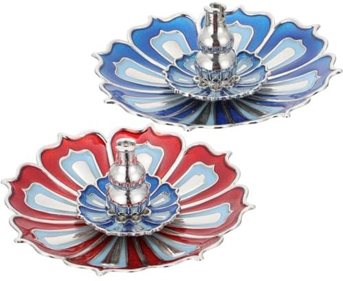 2 Pcs Cute Incense Holder, Vintage Ashtray With Lidincense, Holder With Incense Stick Tray,Multi-Functional Incense Burner And Stick Holder Combo