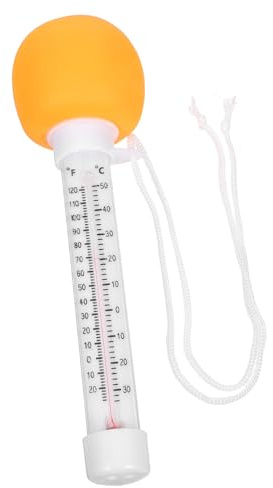 Alasum Thermomètre Flottant pour Piscine Bébé Indicateur de Température de L’Eau Design Orange Ludique Compatible Piscines Spas et Bains Intérieurs Lecture Rapide et Précise