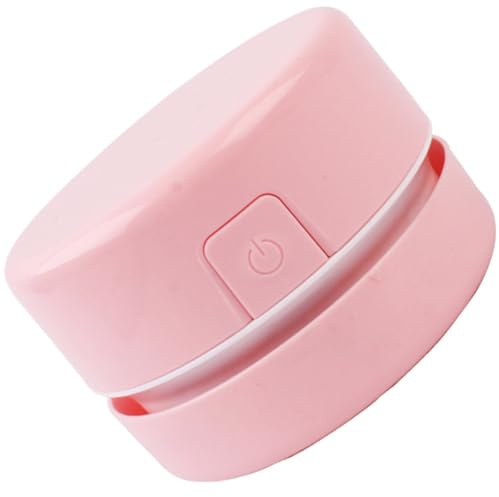 Baluue Limpiador Portátil de Mano Multifunción Rosa sin Batería, Aspiradora Pequeña para Escritorio, Coche y Hogar, Práctica Barredora de Mesa Compacta para Limpiar Polvo y Migas