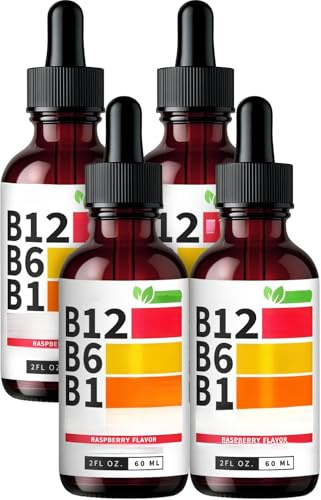 (Paquete de 4) Vitaminas B12 y B6, vitaminas B sublinguales B12 para energía, cerebro y corazón.