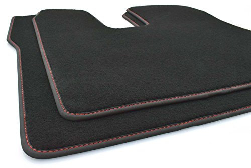 LKW Fußmatten Man TGM (Rote Naht) Velours Teppich Original Qualität, 2-teilig Fahrerkabine