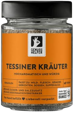 Bremer Gewürzhandel Tessiner Kräuter Gewürzmischung, gemahlen, ideal für Pilzgerichte, leckere Würze für cremige Saucen, 60g im Glas