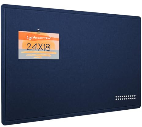Tablero de anuncios de fieltro de 61 x 45,7 cm, tablero decorativo para el hogar y la oficina | Tablero de corcho alternativo para pared con chinchetas, tablero de estado de ánimo para fotos, notas y recordatorios
