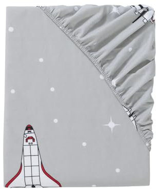 Kinder Feinbiber Spannbettlaken 90-100 x 200cm Bettlaken Rundumgummi (NASA)
