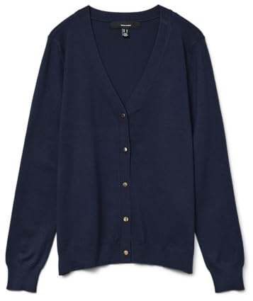 VERO MODA Chaqueta de Punto para Mujer VMSILJE, Azul Marino, S