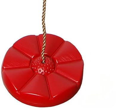 Bello Giardino - Dondolo – Altalena giocattolo all'aperto per bambini – Sedile a nido di diametro 31 cm a forma di fiore in plastica – altalena per bambini giardino (rosso)