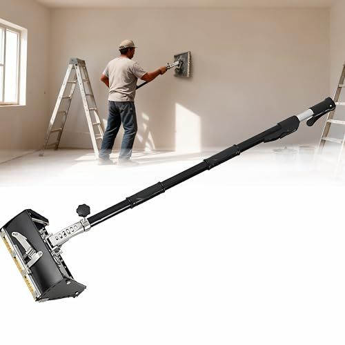 RoyceBee Drywall Flat Finishing Box Tool, 42''-65'' Quick Clean Putty Knife Machine Adjustable Handle Finishing Box Tool Mud Compound Taping Tools for Putty Workers Decorators 8in/22cm