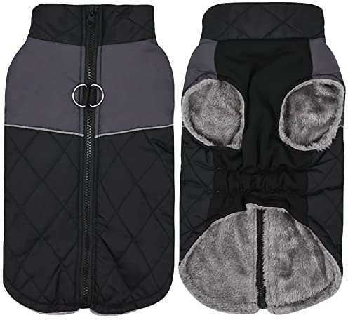 Generisch Manteau d'hiver imperméable pour chien de petite et moyenne taille (noir, taille M)