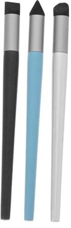 FRCOLOR 3 pezzi Pennelli Sfumatura per Pastelli Olio Pennelli Disegno con Teste in Spugna Morbida Bevel Rotondo Doppio Bevel per Transizioni Colori Delicate e Tecniche di Sfumatura