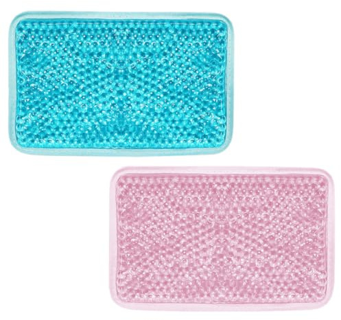 FRCOLOR Wiederverwendbare Kühl und Wärmebeutel 2 Stück Tragbar für Sportverletzungen und Schmerztherapie Blau Pink