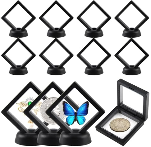 LEIMEND 12 Pezzi Espositore Monete Cornice Galleggiante Scatola