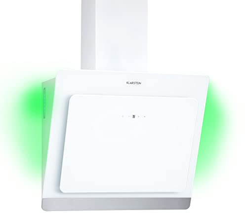 Klarstein Cappa Aspirante 60 cm, Cappa Cucina 60 cm, Flusso d'Aria 563m³/h, LED RGB, Incasso Filtrante Classe Energetica A, Cappa Aspirante Filtrante con Filtro Carbone