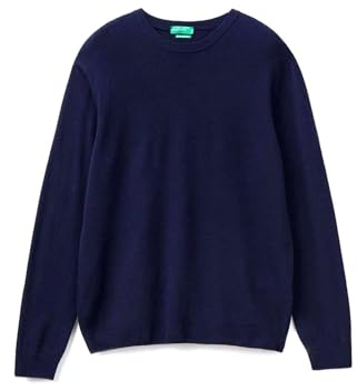 United Colors of Benetton Pull pour Homme, Bleu foncé 016, L