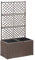 KOIECETA Hochbeet mit Rankgitter 2 Töpfe Pflanzkübel Pflanzkasten Blumenkübel Spalier Gartenspalier Rankhilfe Rankkasten 58x30x107cm Poly Rattan Braun