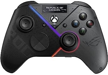 ASUS ROG Raikiri Pro PC Controller (OLED Display, einstellbare Trigger und Joystick, Aura RGB Beleuchtung, ESS DAC, 3,5-mm Kopfhörerbuchse, Stummschalttaste, USB-C, 2,4 GHz, Bluetooth)