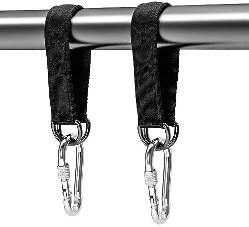 Okoss 2 Stück Hängematte Befestigung,Baumschaukelgurt Schaukel Aufhängung,Nylon Tragbares Schaukel Kit Reißfestem Aufhängung Hanging Gurt mit 2 Karabinern und 2 D-Ringen für Schaukel Hängesessel