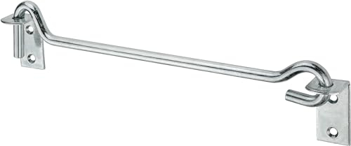 Connex DYB2000471 - Gancio per tempesta Ø 10 x 280 mm, con piastra zincata/gancio universale/gancio di montaggio per garage/officina/utensile per l'organizzazione