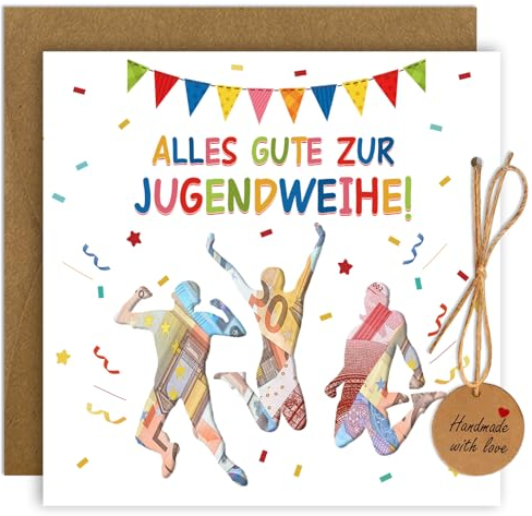 Luckeey Geldgeschenk Jugendweihe, Jugendweihe Geschenke Karte Mit Umschlag, Alles Gute zur Jugendweihe Geldgeschenke, Jugendweihe Geschenke Mädchen und Jungen