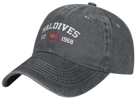 Basecap Malediven Flagge Golf Hüte Verstellbare Cowboy-Hut Original Baseball Kappe Für Tennis, Golf, Herren