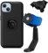 Quad Lock Motorcycle Mirror Stem Phone Mount Kit with Vibration Dampener and iPhone 14 Plus MAG Case