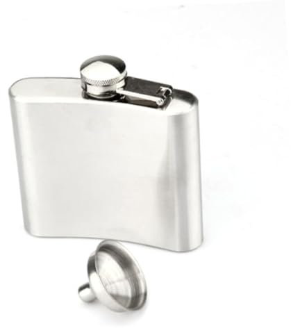 OFFSCH 5Oz Fiaschetta Portatile Acciaio Inossidabile Imbuto Mini per Whisky e Fiaschetta Tascabile per Uomini Capacità Design Semplice e Leggero