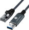 Thzzhnno USB to Ethernet Adapter 1M, USB 3.0 A to RJ45 Male Cable Directly Connected Gigabit LAN Network, Compatible with Laptop, PC, MacBook, Switch, Windows, macOS, Linux