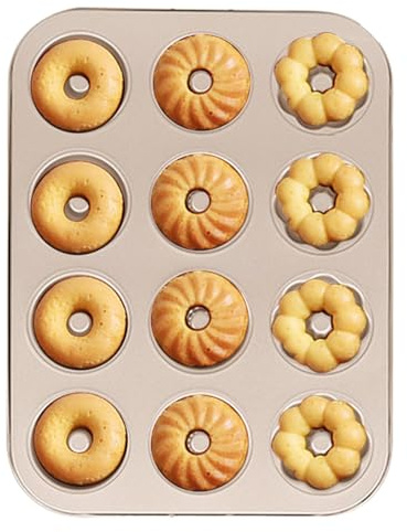 Donut pan för bakning - non-stick kolfiberstålbricka | värmebeständig