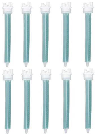 10pcs Mélanger Buse Embouts, 10pcs Buses En Plastique Prévention Blocage Pointe Adhésive, Mélangeur Accessoires avec Résine Colle pour Couper Sabots Applicateur