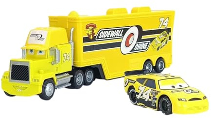 Yestree Auto da corsa per bambini, giocattolo Cars, set da 2 pezzi, veicoli, figurina, furgoni, modellino auto, bambini, compleanno/ricompensa (n. 74)