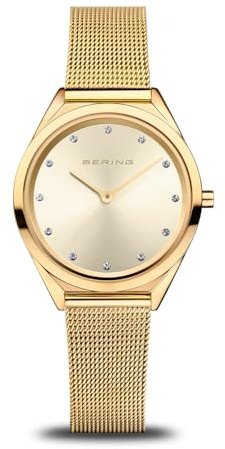 BERING Damen Uhr Quarz Movement - Ultra Slim Collection mit Edelstahl und Saphirglas 17031-333
