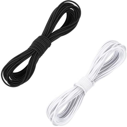 Akicderu gummirep, 3 mm x 20 m expanderrep, mångsidigt gummirep, starkt elastiskt gummiband, presenningsrep, spännrep för gör-det-själv, bagage, camping