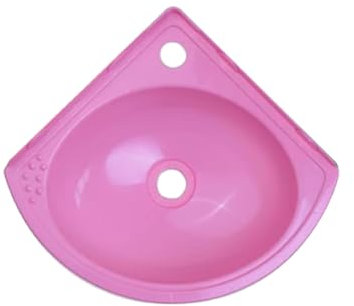 Farbwaschbecken aus Wandausgussbecken mit Ab Eckwaschbecken Einzelkaltwasser für Keller Waschküche Garten Camping Keller Spülbecken inkl Ablaufgarnitur (27.5X35X11CM B)