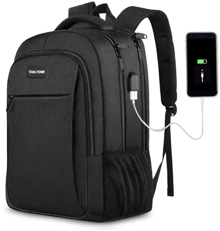 MoFut Rucksack Herren Groß, 15,6 Zoll Laptop Rucksack mit Verstellbarer Schnalle und Gepäckgurt, Daypacks mit Laptopfach, Backpack Handgepäck Rucksack Mehrere Taschen, Reiserucksack