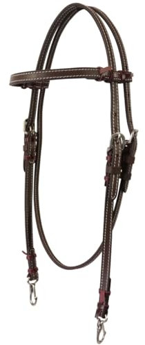 Brida Western Silver Horse Tehua, Fideicomiso indispensable para la conducción del caballo (marrón)