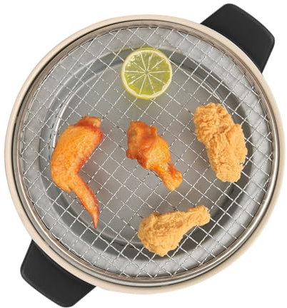 Griglia a carbone per barbecue, griglia a carbone da tavolo,Griglia per barbecue rotonda antiaderente - Griglia per barbecue da tavolo per affumicatore a carbone per esterni per campeggio all'aperto