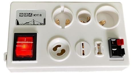 Nxyupv Testeur pour Ampoules Tester L'Ampoule Lampe Ampoule Testeur de Tension et de Puissance Support pour Douille E27 B22 E14 Prise EU
