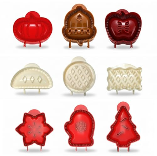 9 Pack Mini Hand Pie Molds – One Press Cutter for Baking Supplies