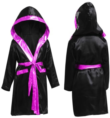 Robe de boxe, costume d'Halloween pour enfants, noir/violet