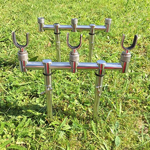 NEW GOAL POST BUZZ BAR SET 20-35 CM 4 x BANK STICKS + 3 U RESTS CARP FISHING BAG