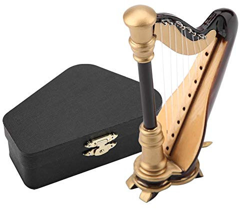Qiterr Mini Musikinstrument Harfe Modell Schmuck Dekoration Geschenkbox