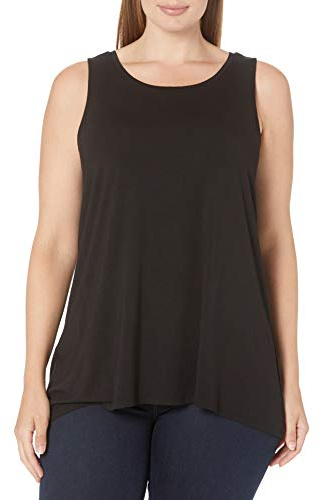 Amazon Essentials Women's Swing Vest (Available in Plus Size), Black, XXL